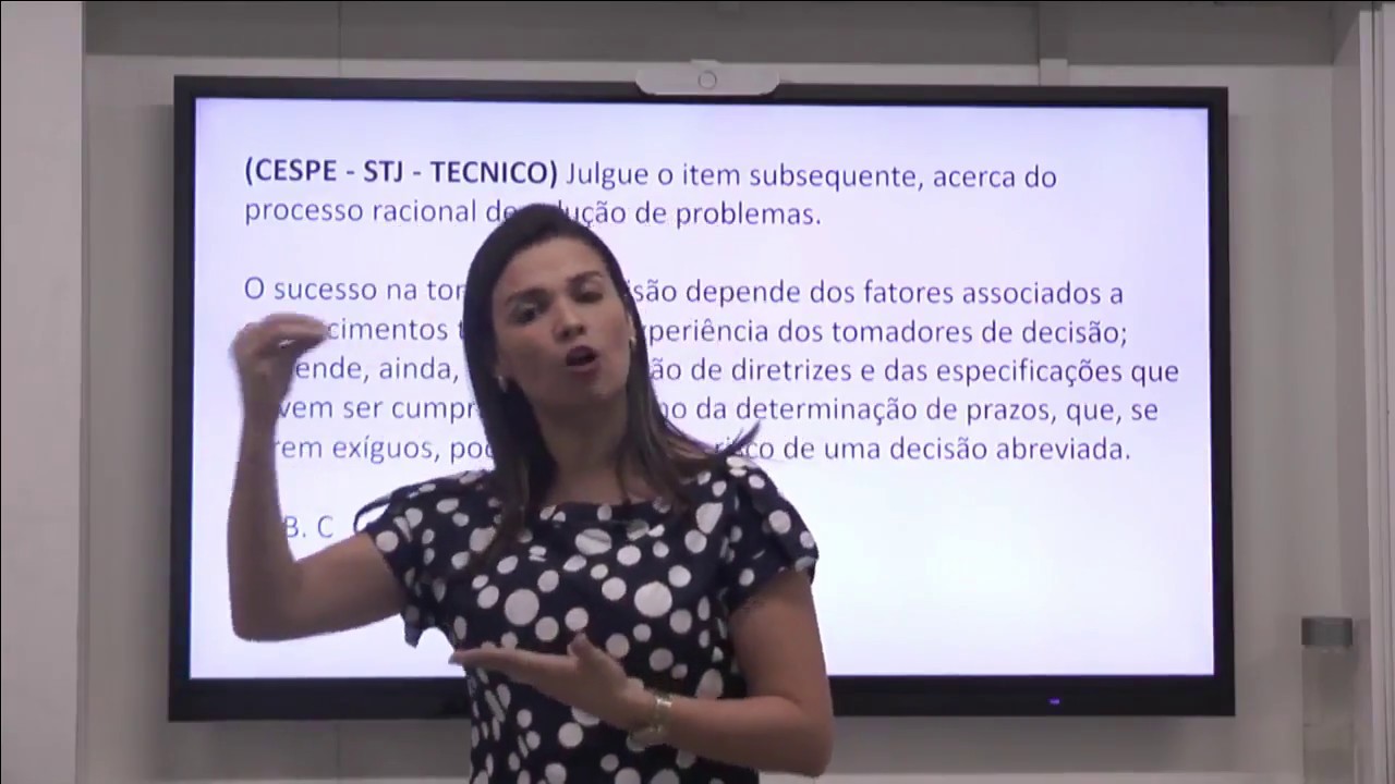 Questões CESPE de Processos Decisórios com Giovanna Carranza