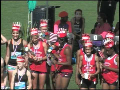 Girls 1600m Sprint Medley Championship Awards - New Balance Outdoor Nationals 2012