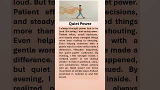 Quiet Power “Start Today, Do Confidently Tomorrow!”  #affirmations #boostyourconfidence #power