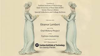 Eleanor Lambert interview, 1977 December 8 video
