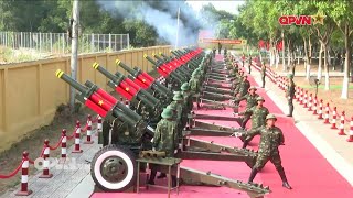 Huấn luyện bắn pháo lễ chào mừng kỷ niệm 50 năm Ngày giải phóng miền Nam