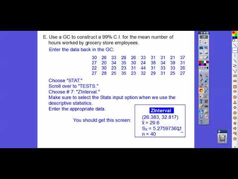 Confidence Interval for the Mean (S.D.  Known) - Lesson 6.1 (Part 2)