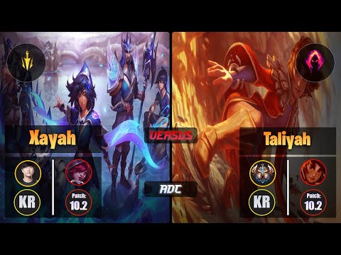 Ruler [Lethal Tempo] XAYAH (ADC) VS [Dark Harvest] TALIYAH - Challenger KR Patch 10.2