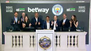 Super Group (NYSE: SGHC), Betway and Manchester City Ring The Opening Bell®