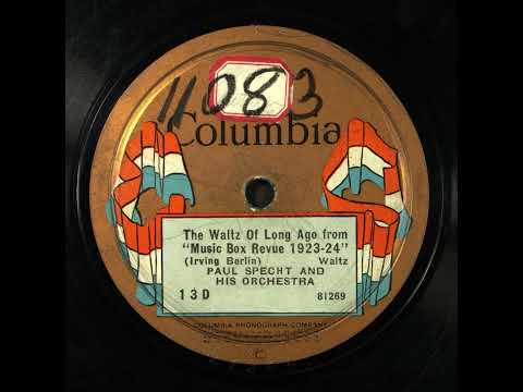 The Waltz of Long Ago - Paul Specht and His Orchestra