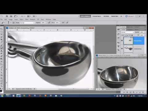 Photoshop How to Paint Metal - Part 4 -Overpainting 1 Fast