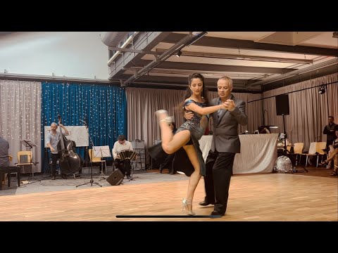  Amaia Zugadi  and  Alejandro Figueroa  are  dancing  to  the  tango  "  La Cachila  "  by  Osvaldo Pugliese  at  Viva la Vida Tango Festival  in  2023