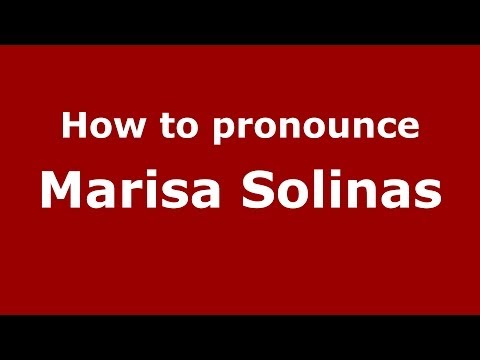How to pronounce Marisa Solinas (Italian/Italy)  - PronounceNames.com