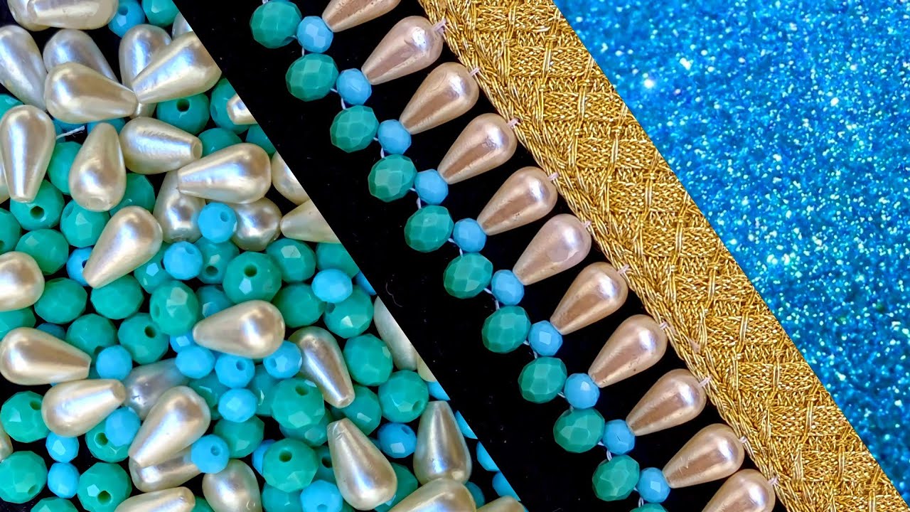 A new design of tassel embroidery.#DIY🩵💫🩵