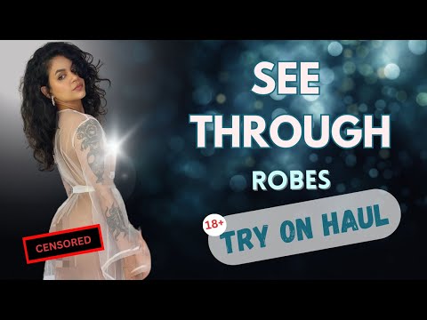 4K TRANSPARENT Robes TRY ON HAUL with MIRROR view | See through Clothing Review | With Jade Agnello