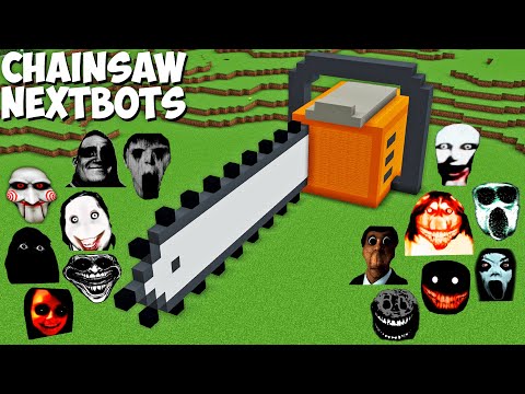 Tesla Craft - SURVIVAL GIANT CHAINSAW BASE JEFF THE KILLER and SCARY NEXTBOTS in Minecraft Gameplay - Coffin Meme