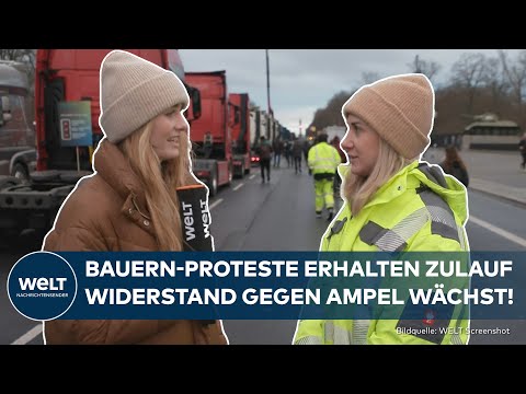 Video Thumbnail: BAUERN-PROTESTE: Widerstand gegen Ampel weitet sich aus! Handwerker und Spediteure schließen sich an