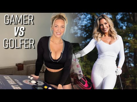 Golfer Paige Spiranac 9 Hole Showdown: Can She Beat Her Golden Tee Score?