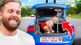 Honk to See A Midget Twerk Bumper Sticker - Then Sitting at Green Lights