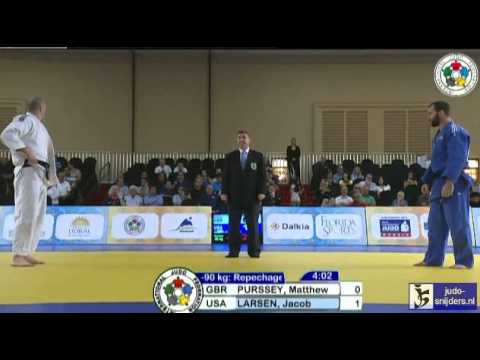 Judo 2013 Grand Prix Miami: Purssey (GBR) - Larsen (USA) [-90kg] rep