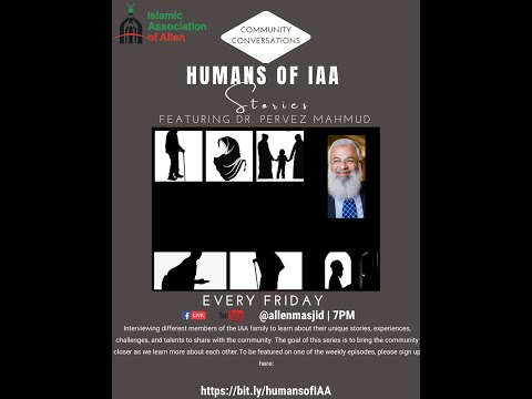 Humans of IAA featuring Dr. Pervez Mahmud.