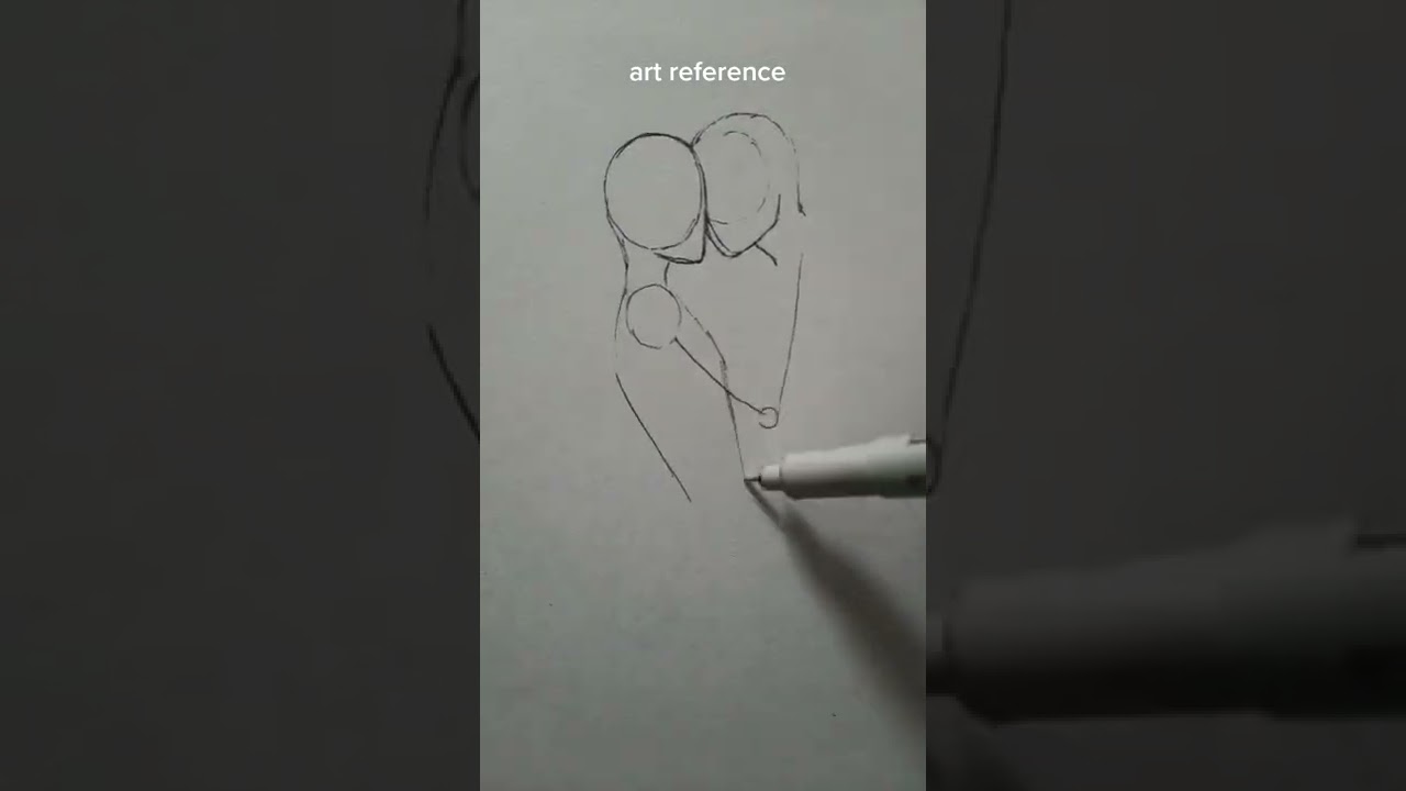 Cómo dibujar BASE de una pareja besandose muy FÁCIL paso a paso #shorts 😘 | Trucos Lindos Shorts