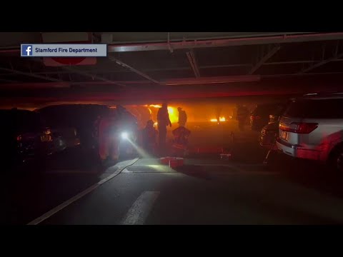 CT Stamford Fire Breaks Out Inside Of A Hotel Parking Garage