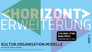 HORIZONT.ERWEITERUNG - Part II: „KULTUR.ORGANISATION.MODELLE“