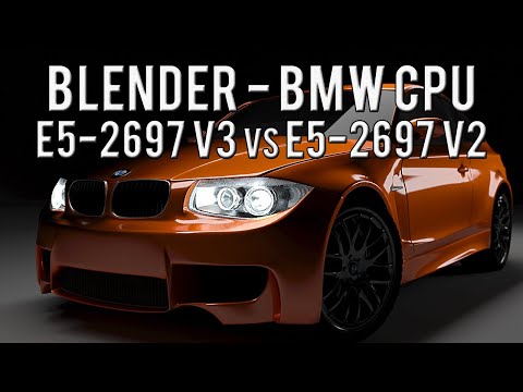 Benchmark Blender BMW CPU - E5 2697 v3 vs E5 2697 v2