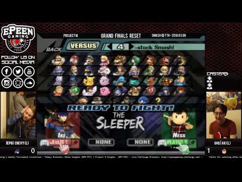 Smash @ TTH - [ePG] Chevy (Ike/Samus) Vs. GHQ | Aki (Ness) - Project M (Grand Finals w/Reset)