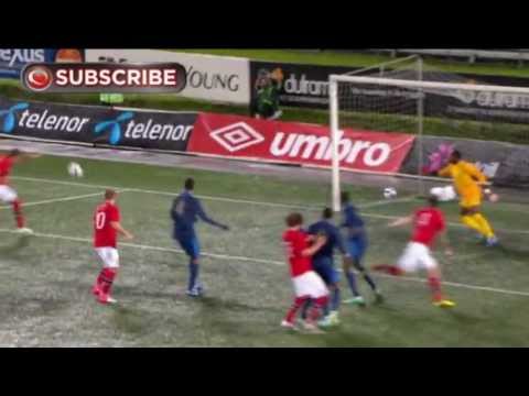 Thomas Rogne heads in Norway U21s third against France!