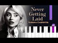 Sabrina Carpenter Never Getting Laid Piano Tutorial
