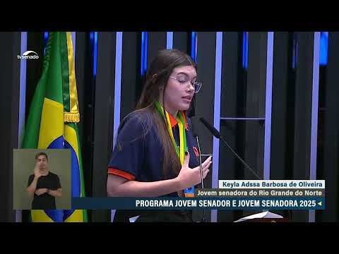 Jovem Senador 2025: aluna eleita presidente fala sobre juventude e meio ambiente