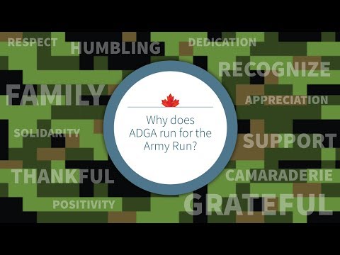Why does ADGA run for the Canadian Army Run?