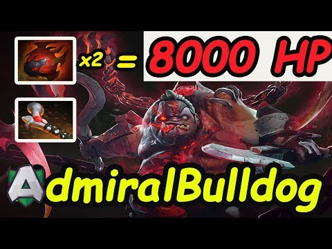 8000HP  [Pudge] 2x Heart of tarrasque  Combo Hook with  Rod of Atos by AdmiralBulldog | Dota2 7.14