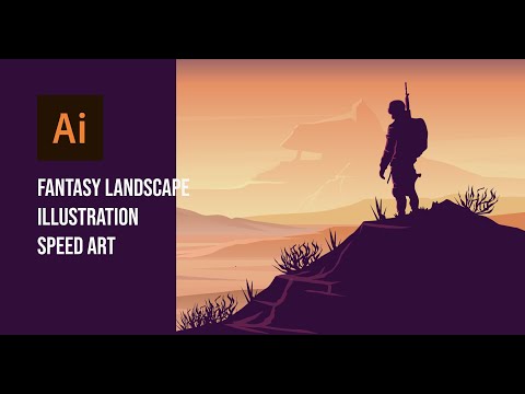 Demolished World | Fantasy Landscape illustration | Speed Art | Adobe Illustration