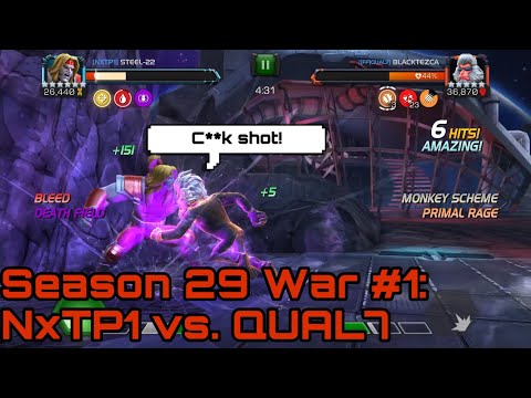 Season 29 War #1 - Yes I Boost for Rage Minis | Marvel Contest of Champions