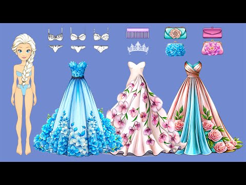 Paper Dolls Dress Up Frozen Elsa Chooses a Dress for the Contest🌸 Which Dress is Perfect for Elsa?