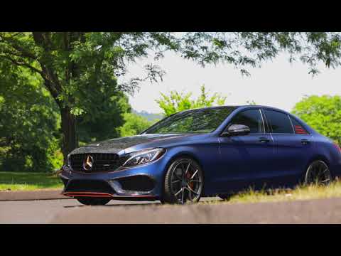 Mercedes-Benz Custom Wrap | KPMF Satin Trenton Blue & Forged Carbon | Vrd Customs