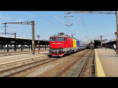 EA 465 paraseste Gara Bucuresti Nord cu trenul IR 1755: Bucuresti Nord - Focsani - Suceava