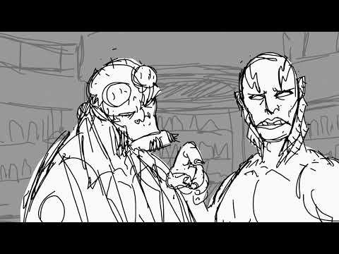 Hellboy Animatic - Hellboy catches Abe yearning.