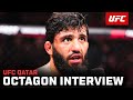 Stop Running Ilia Topuria Arman Tsarukyan Octagon Interview UFC Qatar