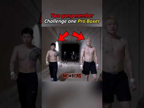 2 gang members vs. 1 professional boxer#boxing