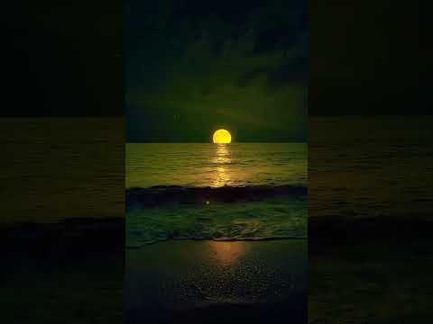 moon set | night mood | good vibes | amazing sea with moon