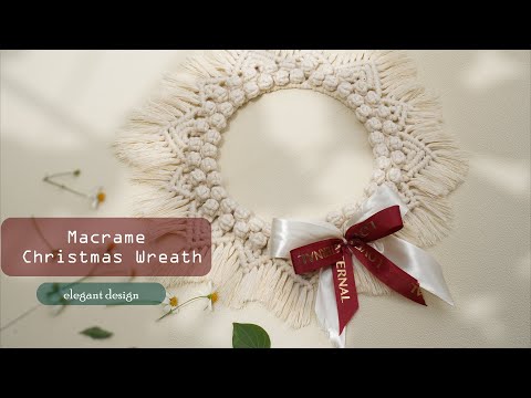 Crafting an Easy Macramé Christmas Wreath: DIY...