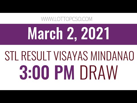 STL Result March 2, 2021 3PM Draw  (VISAYAS AND MINDANAO)