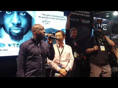 Wyclef Jean visits the Creative Booth at CES 2016!