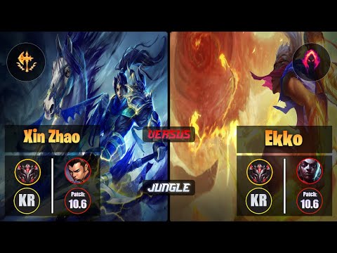 GrandMaster XIN ZHAO [Conqueror] (Jungle) VS  EKKO - Grandmaster KR Patch 10.6