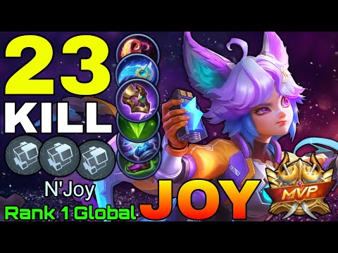 23 Kills Joy Aggressive Jungler - Top 1 Global Joy by N'Joy - Mobile Legends