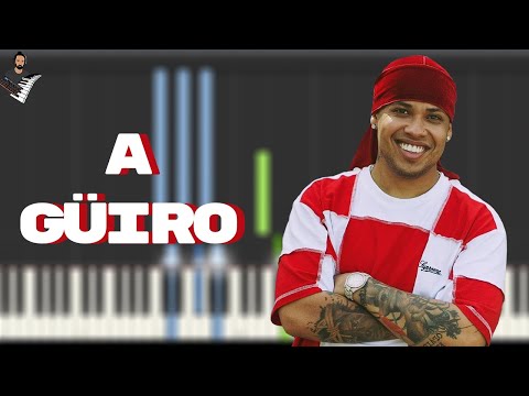 A' Güiro - Rafa Pabön | Instrumental Piano Tutorial / Partitura / Karaoke / MIDI