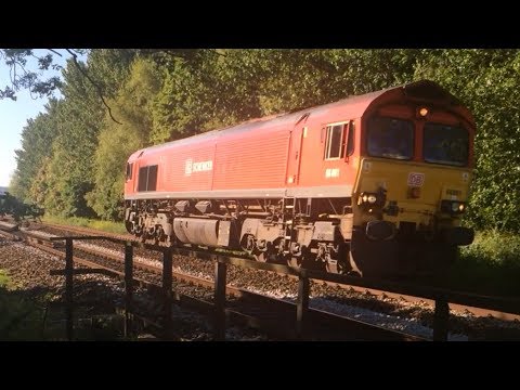 DB Schenker Class 66001 Passing Marsh Barton - 25th May
