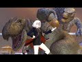 Godzilla And T Rex Basketball Beat Down