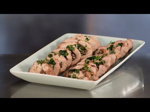 Bacon and Mushroom Stuffed Pork Loin