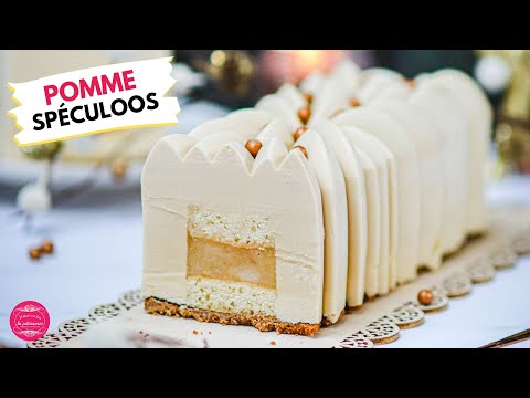 Apple Speculoos Yule Log