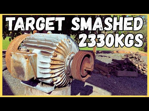 Massive Motor Melt Target Smashed 2330KGS - Copper Granulator - Metal Shredding - ASMR Metal Melting